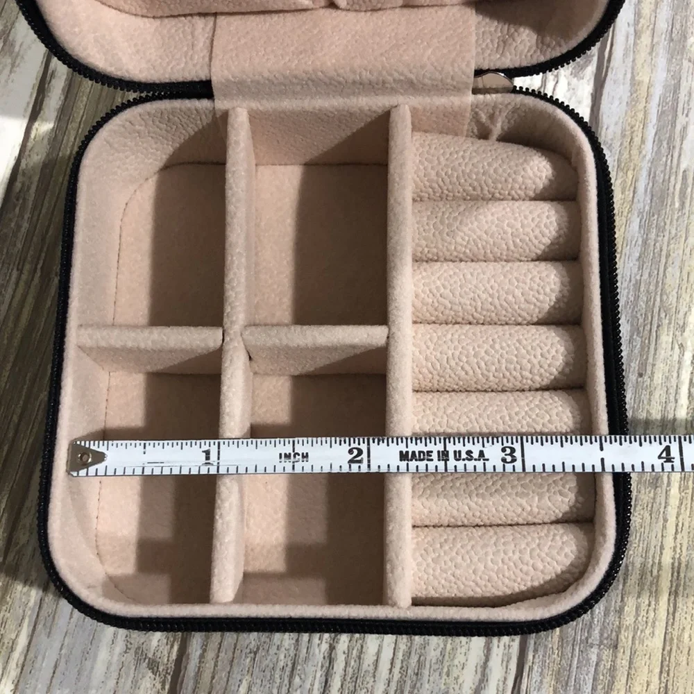 Small Black Zip Top Jewelry Box